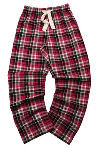 UNISEX Lounge Pant - CARNER red, black & cream check trouser